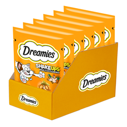 Dreamies Shake Ups Multivitamins 6x55g Przysmak Dla Kota z Kurczakiem Kaczką i Kocimiętką