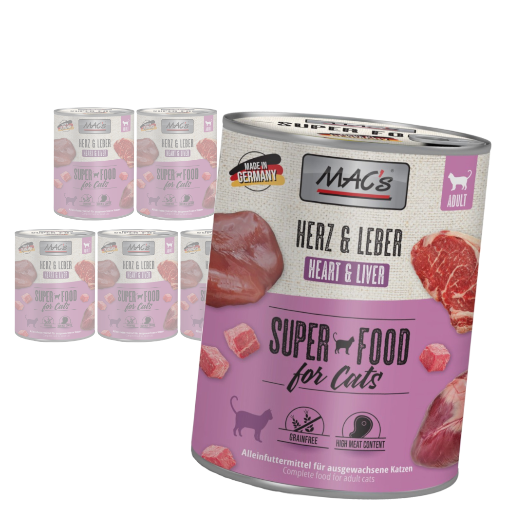 MAC's Bezzbożowa Mokra Karma Dla Kota Wołowe Serce Wątroba