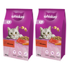 WHISKAS Adult 2x 14kg - sucha karma dla kotów z wołowiną i warzywami