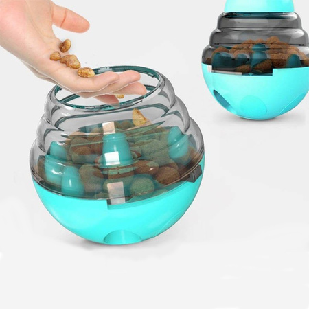 Zabawka Dla Psa Z Dozownikiem Karmy Interaktywna Niebieska 10x12cm