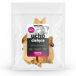 Uniszki Ucho Cielęce Naturalny Przysmak Gryzak Dla Psa 10szt.