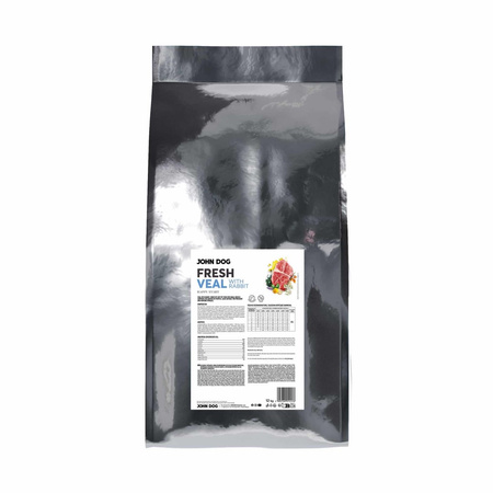 John Dog Fresh Happy Start 12kg Sucha Karma Dla Szczeniąt Z Cielęciną I Królikiem