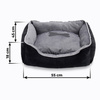 Legowisko z poduszką dla psa, kota, pupila M 55*45*18 cm Czarno-szare