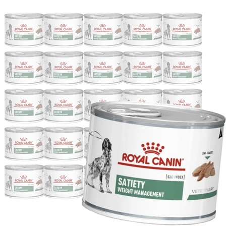 Royal Canin Veterinary VHN Dog Satiety S/O Loaf 24x195g Pasztet Dla Psów z Nadwagą + GRATIS Przysmak 2x230g