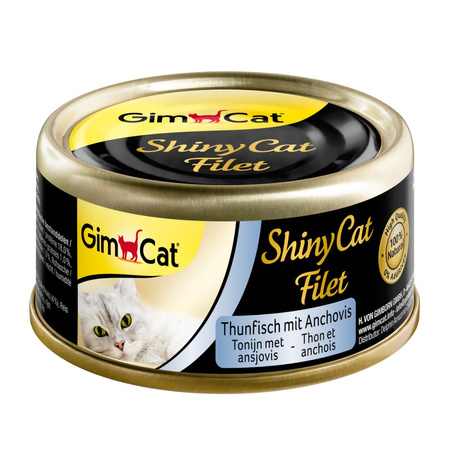 GimCat Filet z Tuńczyka Sardela ShinyCat Mokra Karma Dla Kota 70g