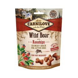 CARNILOVE CRUNCHY SNACK WILD BOAR WITH ROSEHIPS 200G - przysmak dla psa, dzik i owoce róży