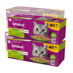 POLECANY SKLEP ✰ Whiskas Adult 160x85g Mix Smaków Mokra Karma Dla Dorosłych Kotów 4 Smaki W Galaretce ✰ SZYBKA DOSTAWA