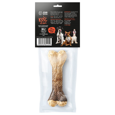 John Dog Przysmak Dla Psa Kość Do Żucia Z Łososiem W Skórze Z Łososia 12cm
