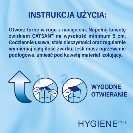 Catsan Hygiene Plus 3x20l Naturalny Żwirek Dla Kota