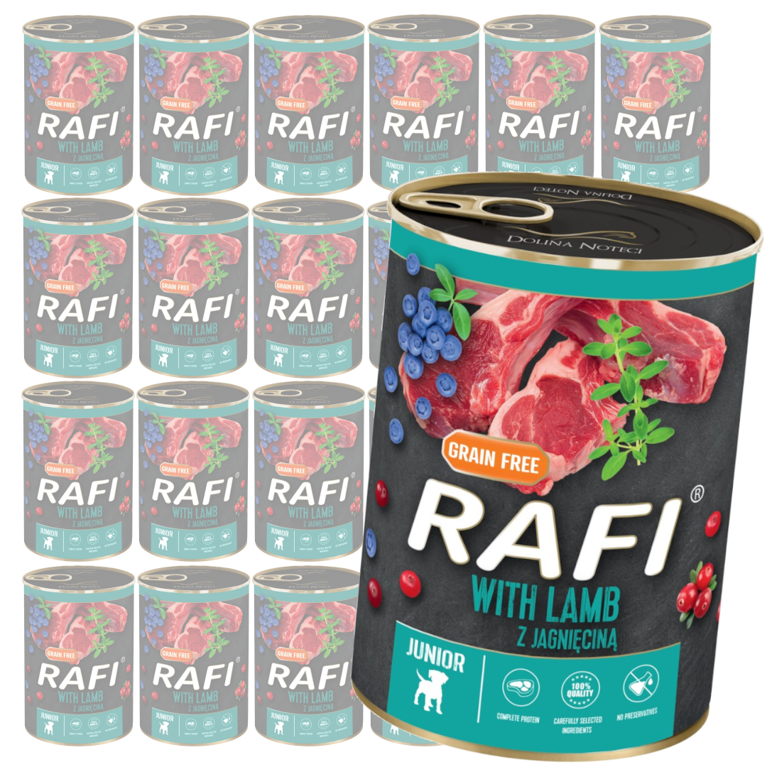 Rafi Bezzbożowa Mokra Karma Dla Szczeniąt z Jagnięciną