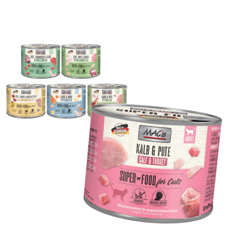 MAC's 6x200g Mokra Karma Dla Dorosłych Kotów Mix 6 Smaków