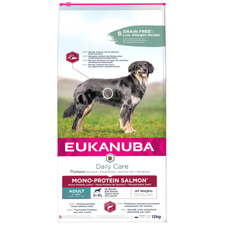 EUKANUBA Adult z Łososiem 12kg Monoproteinowa Sucha Karma Dla Dorosłych Psów Wszystkich Ras