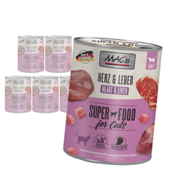 MAC's 6x800g Bezzbożowa Mokra Karma Dla Kota Wołowe Serce Wątroba