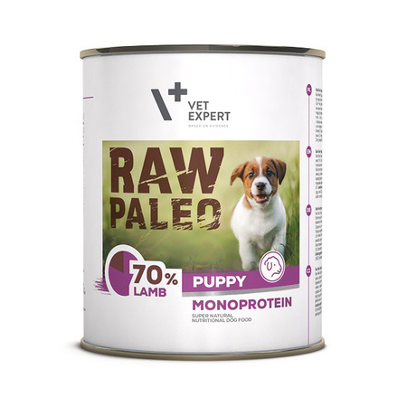 Karma mokra dla szczeniąt VetExpert RAW PALEO puppy lamb 800g - z jagnięciną