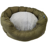 Premium Legowisko Z Poduszką Dla Psa Kota Okrągłe Zielone 56cm Wysokie Krawędzie