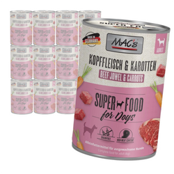 MAC's Dog Bezzbożowa Mokra Karma Dla Psa Głowizna Wołowa z Marchewką 12x400g