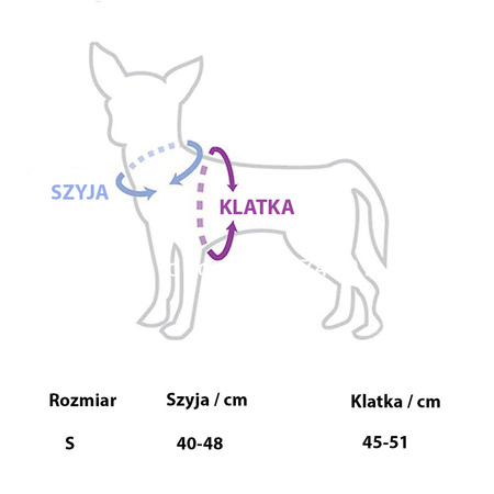 Mocne Szelki Dla Psa Psów R. S 45-51Cm Niebieskie