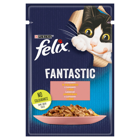 Felix Fantastic Karma Dla Kotów Łosoś W Galaretce Saszetka 48x85g