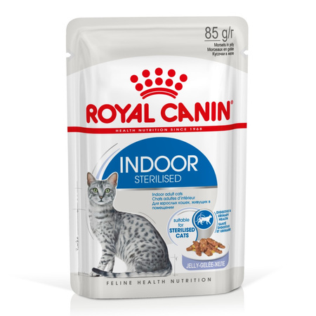 Royal Canin FHN Indoor Sterilised w Galaretce 48x85g Karma Mokra Dla Kotów Dorosłych Sterylizowanych Przebywających W Domu
