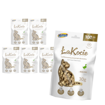 Hilton ŁaKocie Liofilizowana Kaczka 6x30g Naturalny Przysmak Dla Kota