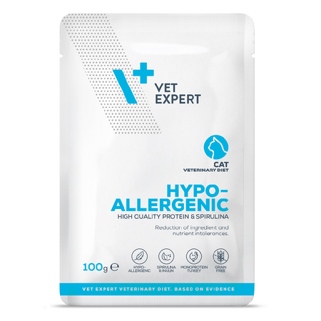 VetExpert Veterinary Diet Hypoallergenic 6x100g Hipoalergiczna Mokra Karma Weterynaryjna Dla Kota Z Indykiem