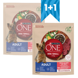 Purina One Mini Adult 2x800g Sucha Karma Dla Psów Małych Ras Z Wołowiną I Ryżem