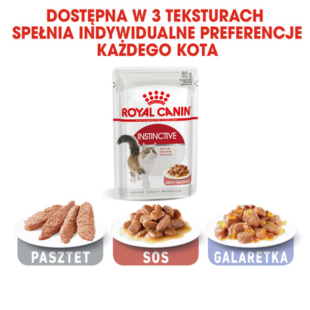 Royal Canin Instinctive FHN 48x85g Karma Mokra W Sosie Dla Kotów Dorosłych Wybrednych