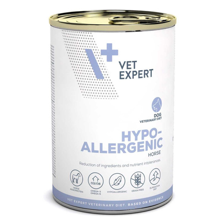 VetExpert Veterinary Diet Hypoallergenic Dog 400g Hipoalergiczna Mokra Karma Weterynaryjna Dla Psa z Koniną