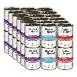 Dolina Noteci Premium Junior Mix Smaków 36x400g Mokra Karma Dla Szczeniąt Królik Jagnięcina Wołowina