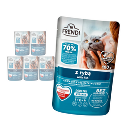 Frendi 6x100g Mokra Karma Dla Dorosłego Kota Kawałki w Sosie Z Rybą