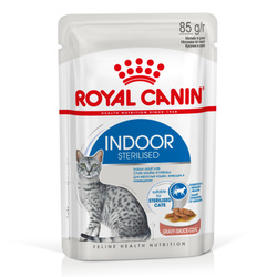 ROYAL CANIN Indoor Sterilised w sosie 85g karma mokra w sosie dla kotów dorosłych, sterylizowanych, przebywających wyłącznie w domu
