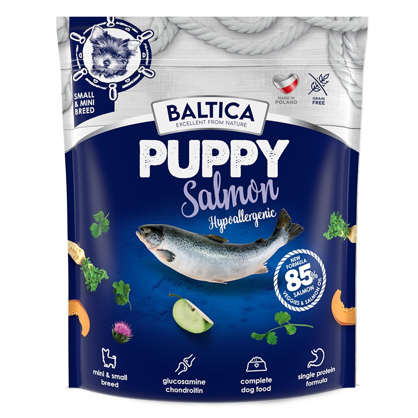 Baltica Adult Sucha Karma Z Łososiem Dla Szczeniąt Miniaturowych i Małych Ras