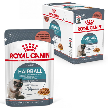 Royal Canin Hairball Care 12x85g Mokra Karma Dla Kotów Dorosłych w Sosie Eliminacja Kul Włosowych