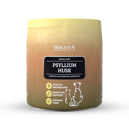 Holista Psyllium Husk 100g Naturalna Łuska Babki Płesznik Wspierająca Trawienie Psów i Kotów