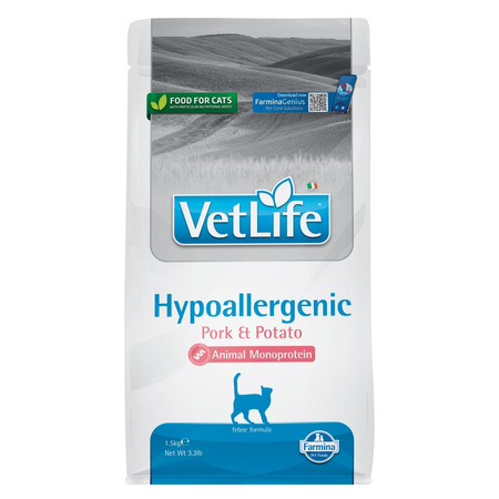 Farmina Vet Life Hypoallergenic 1,5kg Hipoalergiczna Sucha Karma Dla Dorosłych Kotów