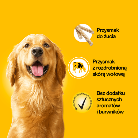 PEDIGREE Munch 48g Przysmak dla psa z rozdrobionej skóry wołowej BRAK U MARSa