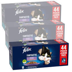 Felix Fantastic Mokra Karma Dla Kota Wybór Smaków W Galaretce 132x85g Wołowina Kurczak Łosoś Tuńczyk