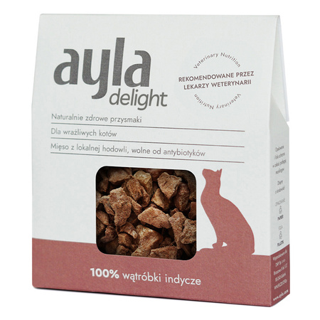 Ayla Delight Wątróbki Indycze 28g Liofilizowany Przysmak Dla Kota 100% Mięsa
