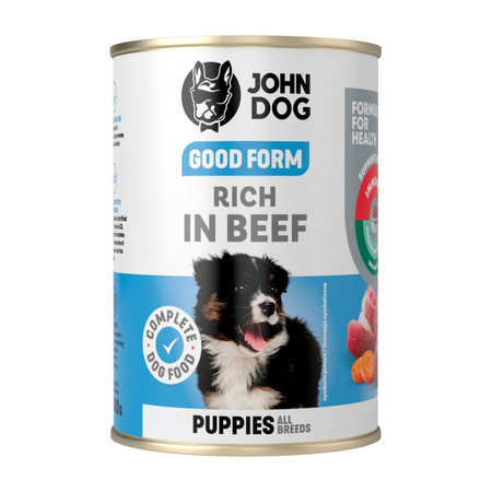 John Dog Good Form Junior Bogata W Królika I Wołowinę 6x400g Mokra Karma Dla Szczeniąt