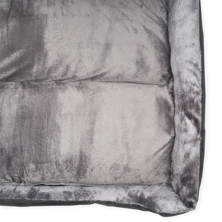 Legowisko prostokątne dla psa i kota M 80x60 cm CZARNE z wyjmowaną poduszką 72x52cm