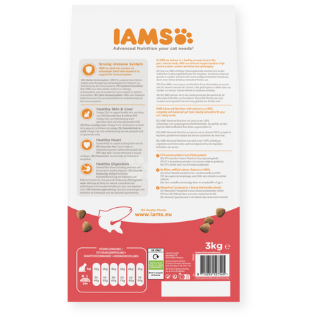 Sucha Karma Iams for Vitality Dla Dorosłych Kotów Z Łososiem 3kg