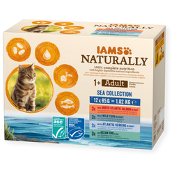 Iams Naturally Adult Sea Collection 12x85g Mokra Karma Dla Kota Rybne Smaki