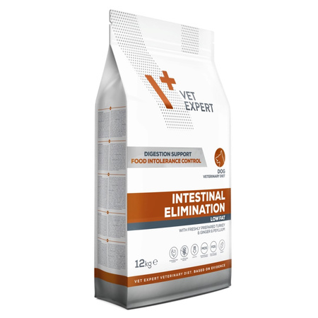Vet Expert Intestinal Elimination 12kg Sucha Karma Weterynaryjna z Indykiem Dla Psów z Zaburzeniami Trawienia