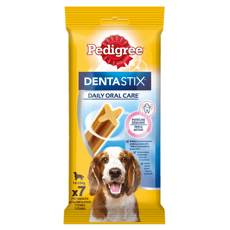 Pedigree DentaStix 10x180g Przysmak Dentystyczny Dla Psów Średnich Ras 70szt