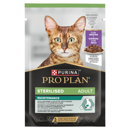Purina Pro Plan Adult Sterilised Maintenance 24x85g Mokra Karma Dla Kota z Kaczką w Sosie
