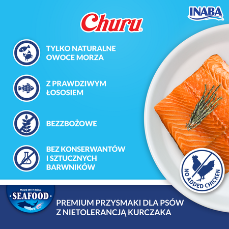 Inaba Dog Churu Przysmak Pasta Dla Psa 4x14g z Łososiem