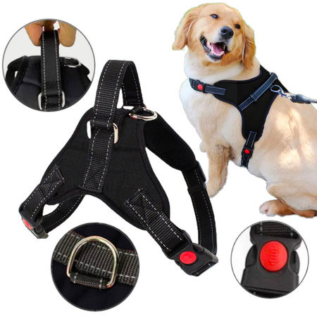 MOCNE SZELKI DLA PSA PSÓW r. L 63-77cm CZARNE