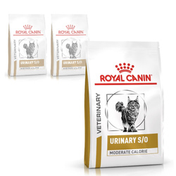 Royal Canin Veterinary Urinary S/O Moderate Calorie 3x400g Sucha Karma Dla Kotów Z Problemami Urologicznymi