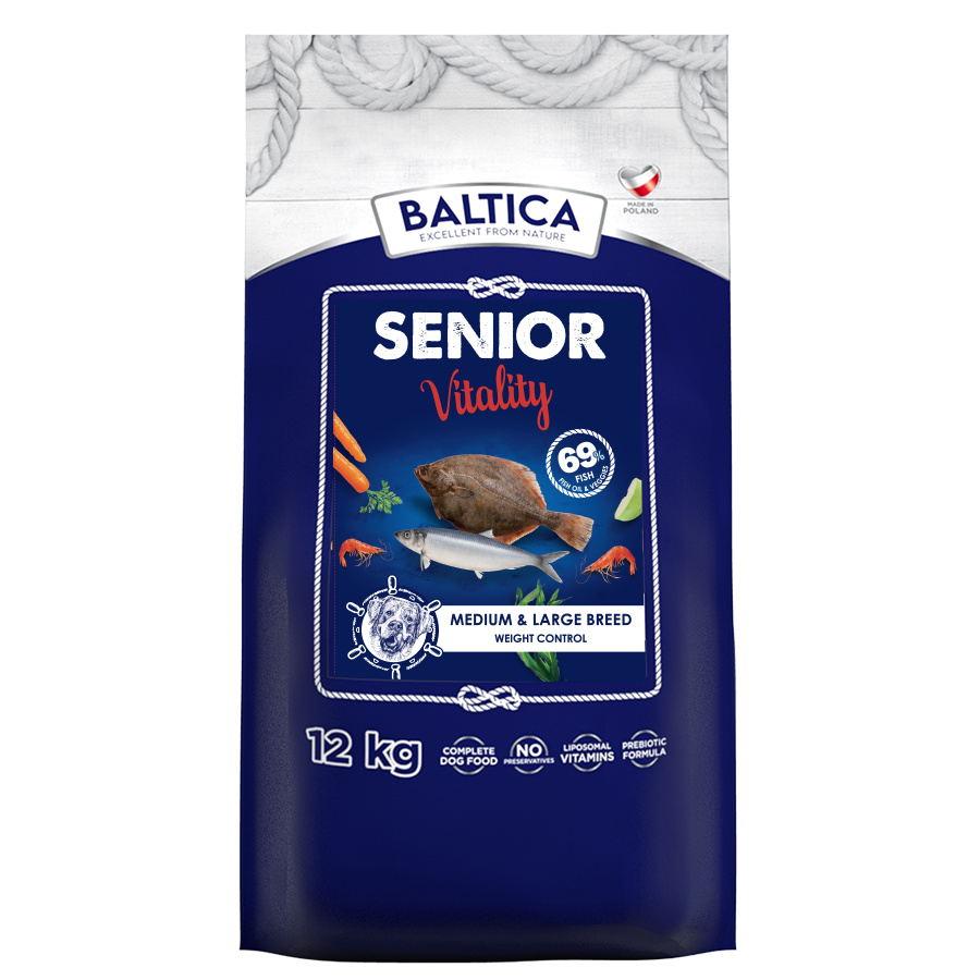Baltica Senior Vitality Hipoalergiczna Sucha Karma Dla Psów Średnich i Dużych Ras