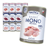Baltica Monoprotein 12x400g Hipoalergiczna Bezzbożowa Mokra Karma Dla Psa z Prebiotykami Jagnięcina Dziczyzna Królik